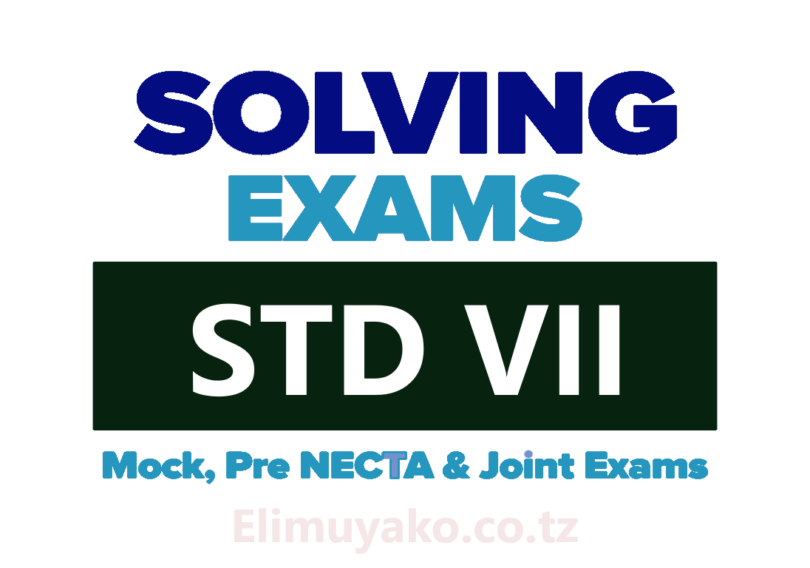 Mbeya Standard Seven Exams 2025