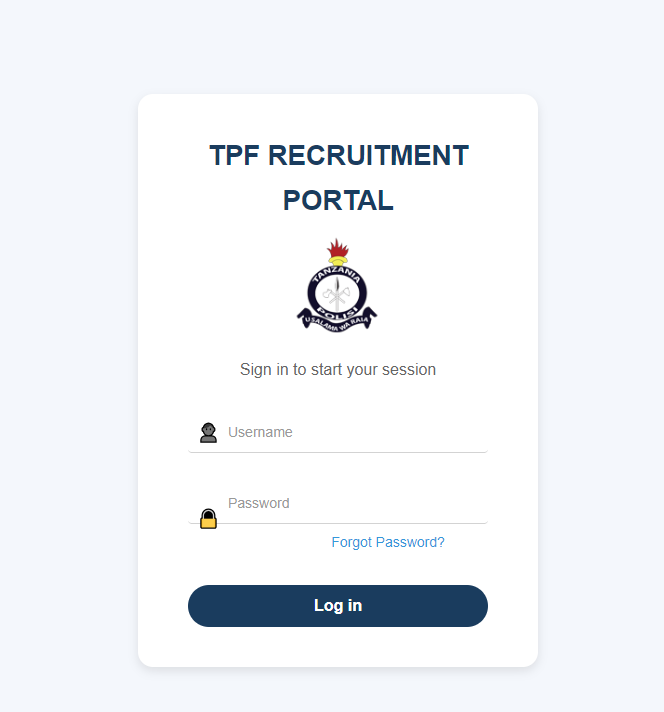 Police Recruitment Portal Login