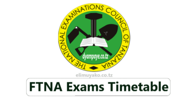 ratiba ya kidato cha pili 2025