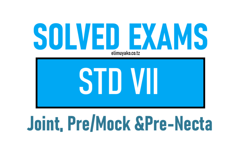 Mwemesongo Standard Seven Mock Exam 2025