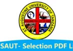 Majina Ya Waliochaguliwa SAUT 2025/2026 (SAUT Selected Applicants)